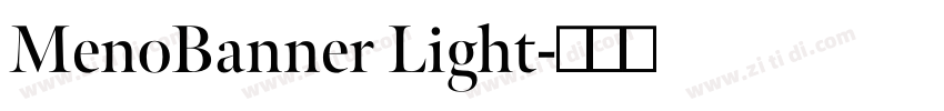 MenoBanner Light字体转换
